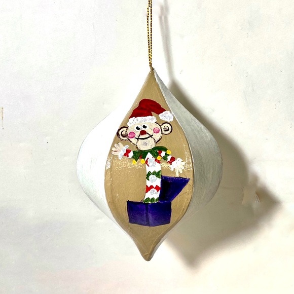 ORIGINAL Hand Painted Land of Misfit Toys 6-Sided Paper Mache Christmas Ornament - Picture 9 of 10